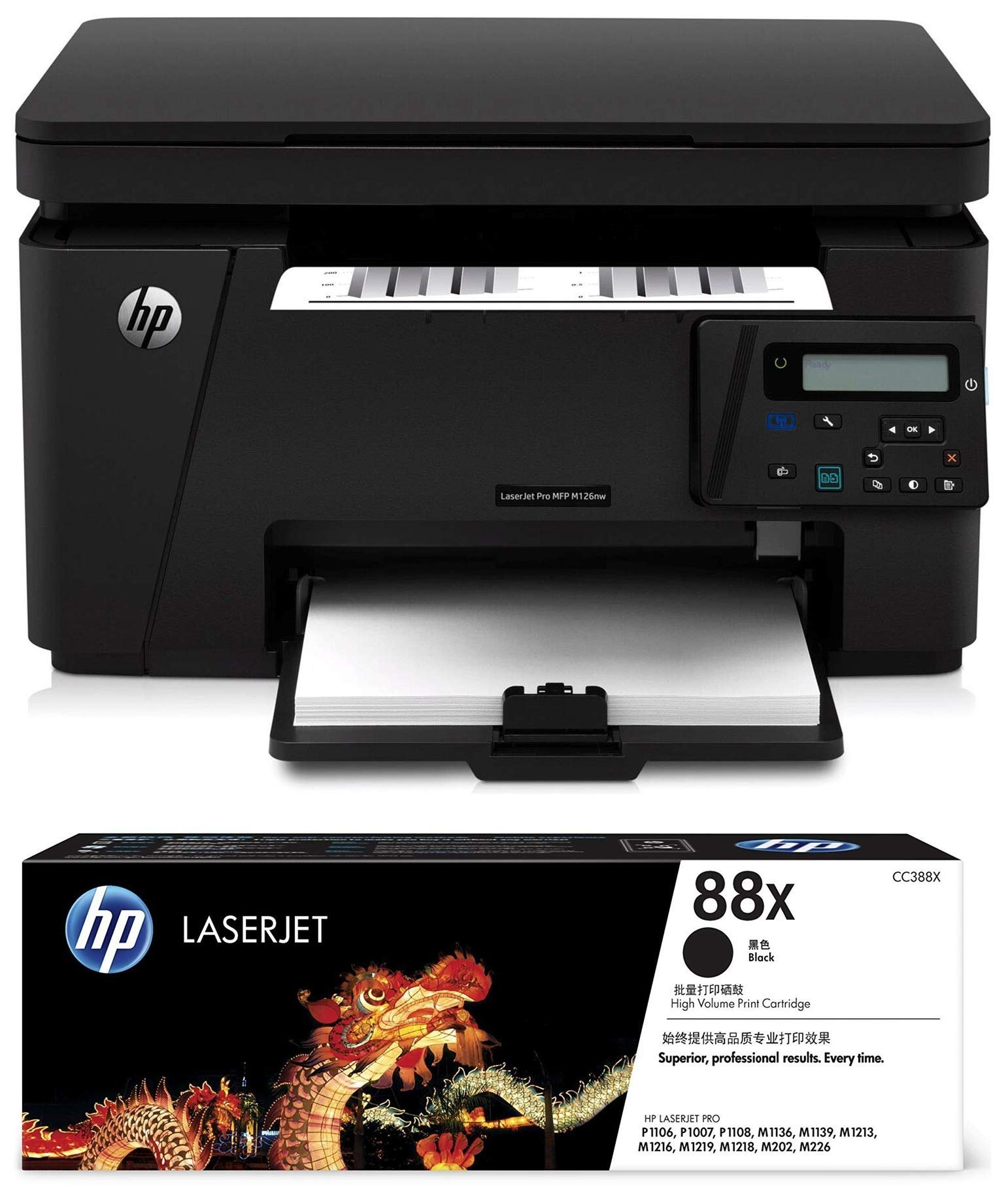 HP LaserJet Pro MFP M125nw printer — compatible cartridges available